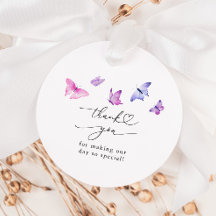 Trouwfeest Favor Tags met Vlinder Thema