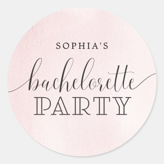 Trouwfeest favoriet met blos ronde sticker (Voorkant)