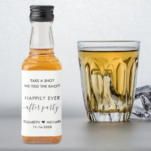 Trouwfeest Favoriet Met 'Happily Ever After Party' Likeurfles Etiket