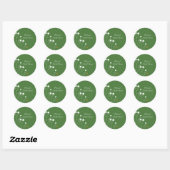 Trouwfeest favoriet met Shamrock Wildflowers Ronde Sticker (Vel)