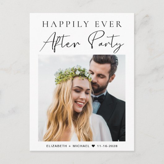 Trouwfeest Foto Aankondigingskaart (Voorkant)