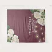 Trouwfeest Foto Achtergrond Bloemen Slingers Wandkleed (Voorkant (horizontaal))