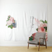 Trouwfeest Fotocabine met Roze en Bordeaux Tint Wandkleed (In Situ (horizontaal))