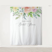 Trouwfeest Fotohokje Achtergrond met Bloeiende Per Wandkleed (Voorkant)