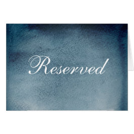 Trouwfeest gereserveerd bord. Blauw modern aquarel