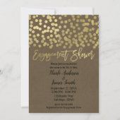 Trouwfeest Goud Modern Chic Landelijk Kraft Kaart (Voorkant)