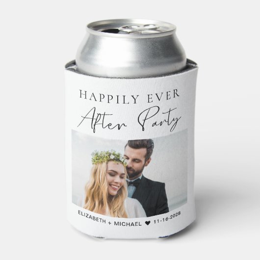 Trouwfeest 'Happily Ever After' Party Foto Blikjeskoeler (Blikje Voorkant)