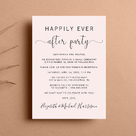 Trouwfeest 'Happily Ever After' Roze Ontvangst Kaart