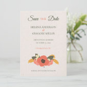 Trouwfeest in de bloementuin save the date (Staand voorkant)