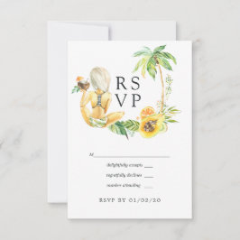 Trouwfeest in de zomer RSVP kaartje