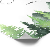 Trouwfeest in het bos - welkom poster (Hoek)