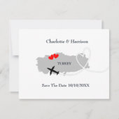 Trouwfeest in het buitenland Turkije Bewaar de dat Save The Date (Voorkant)