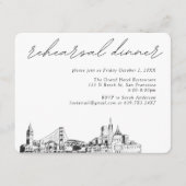 Trouwfeest in San Francisco Elegant Proefdinermidd Informatiekaartje (Voorkant)