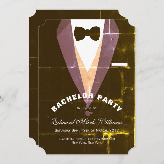 Trouwfeest in smoking kaart (Voorkant / Achterkant)