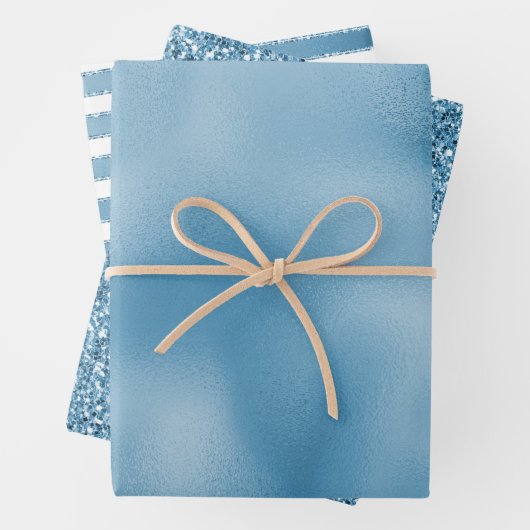 Trouwfeest in turquoise blauw   inpakpapier vel (In situ)