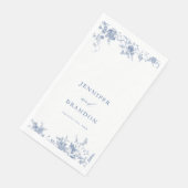 Trouwfeest in Victoriaanse Franse Blauwe Klassieke Servet (Hoek)