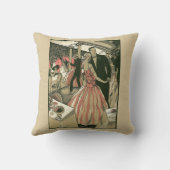 Trouwfeest in vintage Art Deco-stijl, eerste dans  Kussen (Achterkant)