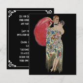Trouwfeest in vintage Art Deco-stijl, pasgetrouwd  Kaart (Voorkant / Achterkant)