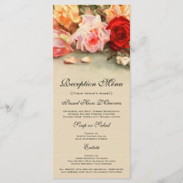 Trouwfeest in vintage stijl, antieke rozen Bloemen Menu