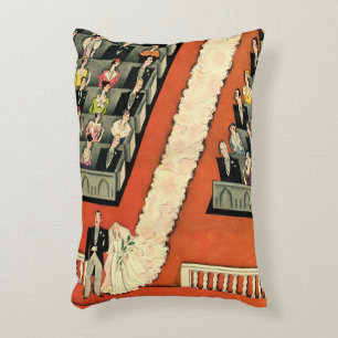 Trouwfeest in vintage stijl, Art Deco bruid en bru Accent Kussen