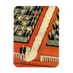 Trouwfeest in vintage stijl, Art Deco bruid en bru Magneet