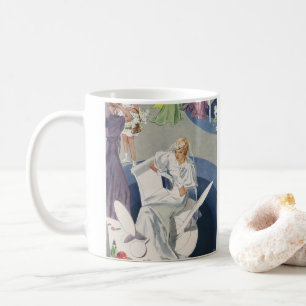 Trouwfeest in vintage stijl, bruid in Art Deco sti Koffiemok