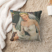 Trouwfeest in vintage stijl, bruid uit het verlede kussen (Deken)