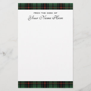 Trouwfeest in vintage stijl, moderne tartan Davids Briefpapier