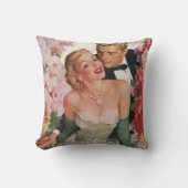 Trouwfeest in vintage stijl, pasgetrouwd bruidspaa kussen (Voorkant)