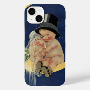 Trouwfeest in vintage stijl, Schattig bruidspaar o Case-Mate iPhone Case