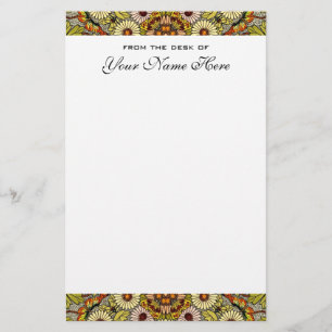 Trouwfeest in vintage-stijl, tuinvloemen vlinders briefpapier