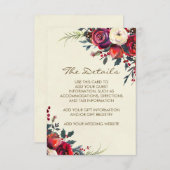 trouwfeest informatie in de winter vakantie detail informatiekaartje (Voorkant / Achterkant)