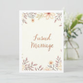 trouwfeest kaart (Staand voorkant)