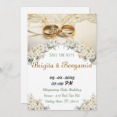 Trouwfeest Kaarten. Feestdagenkaart (Voorkant / Achterkant)