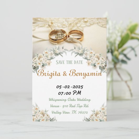 Trouwfeest Kaarten. Feestdagenkaart (Staand voorkant)