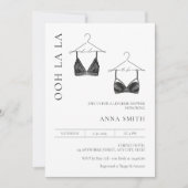 Trouwfeest lingerie Minimalistisch Modern Kaart (Voorkant)