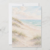 Trouwfeest luxe aan het strand kaart (Achterkant)