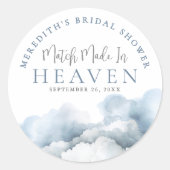 Trouwfeest 'Match Made In Heaven' Ronde Sticker (Voorkant)