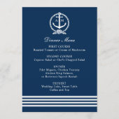 Trouwfeest met anker en marine-thema menu (Voorkant)