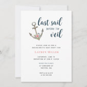 Trouwfeest met anker-thema voor vrijgezellen kaart (Voorkant)