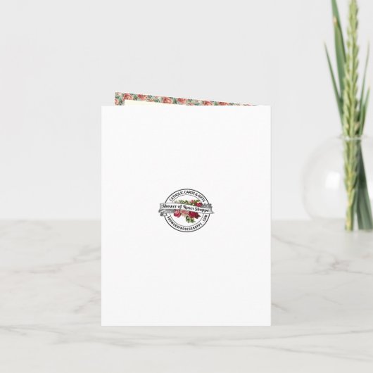 Trouwfeest met antieke rozen, kant en blauwe vogel (Achterkant)