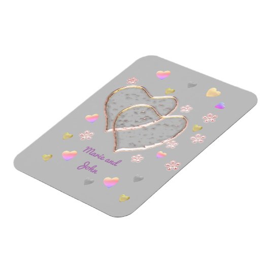 Trouwfeest met antieke uitstraling, gepersonalisee magneet (Linkerzijde)