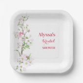 Trouwfeest met appelbloesem persoonlijk papieren bordje (Voorkant)