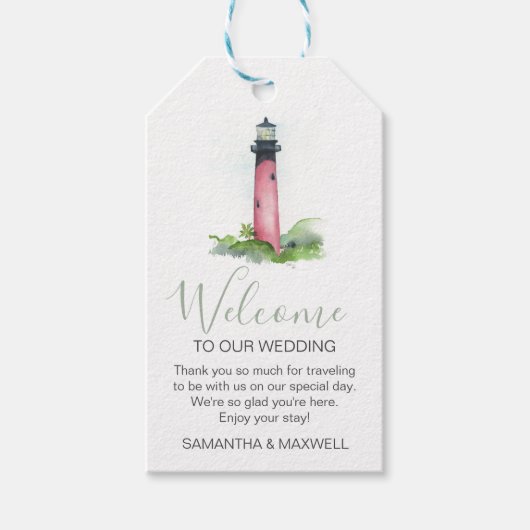 Trouwfeest met bestemming Waterverf Cadeaulabel (Voorkant)