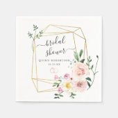 Trouwfeest met bloemen in zomerse tinten - geperso servet (Voorkant)