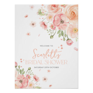 Trouwfeest met bloemen Liefde in Bloei Helder Welk Perfect Poster