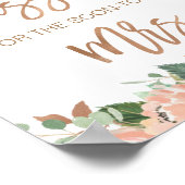 Trouwfeest met bloemen - Raad hoeveel kusjes Poster (Hoek)