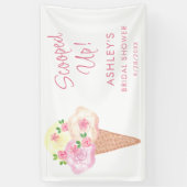 Trouwfeest met bloemen spandoek (Verticaal)