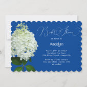 Trouwfeest met bloemen Witte Hydrangea Kaart (Voorkant)