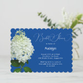 Trouwfeest met bloemen Witte Hydrangea Kaart (Staand voorkant)